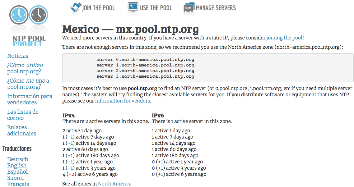 pool.ntp.org: NTP Servers in Mexico, mx.pool.ntp.org 2017-12-14 5 p. m.17-22-54