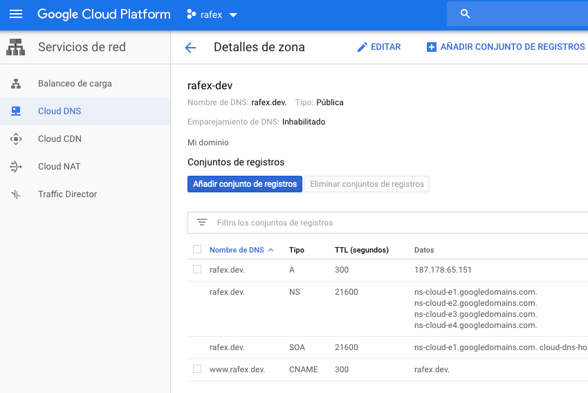 Actualizando IP dinámica de servidor GNU/Linux en Google Cloud DNS [DDNS&nbsp;Python]