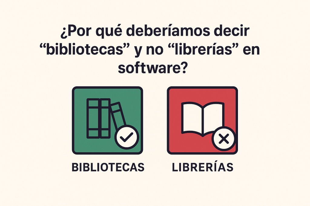 ¿Por qué deberíamos decir «bibliotecas» y no «librerías» en&nbsp;software?